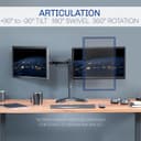 Thumbnail 3 de VIVO STAND-V002F Dual Monitor Desk Stand for 2 Screens 📺