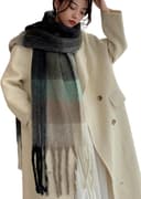 Thumbnail principal de Wander Agio Winter Women Warm Scarf — Long Plaid 🧣