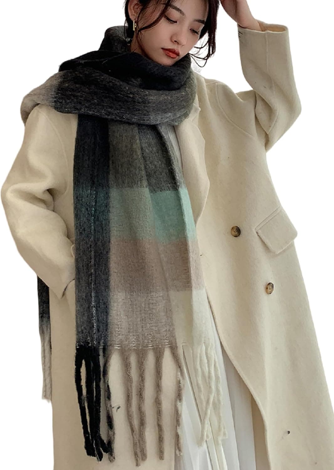 Wander Agio Winter Women Warm Scarf — Long Plaid 🧣