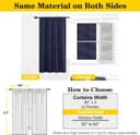 Thumbnail 1 de WelvetBLK Navy Blue Blackout Curtains 63" 🪟