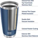 Thumbnail 3 de WETOWETO 20oz Tumbler stainless steel travel mug ☕️