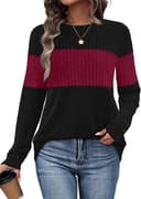 Thumbnail principal de WIHOLL Color Block Sweater for Women 🧥