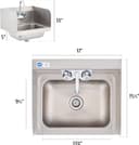 Thumbnail 6 de WILPREP Stainless Sink, 17x15" ⚙️