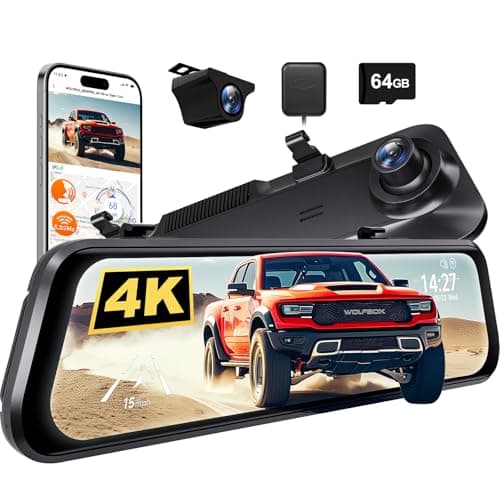 WOLFBOX G850 PRO 4K Mirror Dash Cam 12-inch 🚗