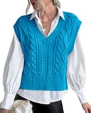 Thumbnail principal de Women's V-Neck Ribbed Sweater Vest ⚖️