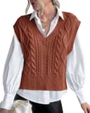 Thumbnail 3 de Women's V-Neck Ribbed Sweater Vest ⚖️