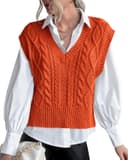 Thumbnail 5 de Women's V-Neck Ribbed Sweater Vest ⚖️