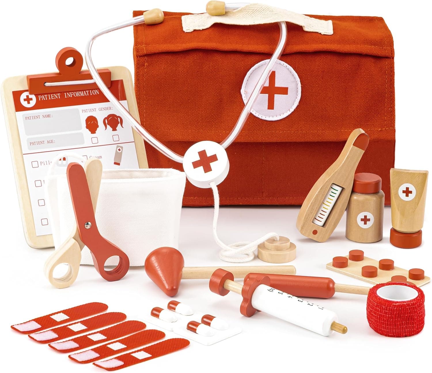 Wooden Doctor Play Set for Toddlers toy kit 🧸
