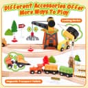 Thumbnail 1 de Wooden Train Set 102-Piece Expandable Track 🚂