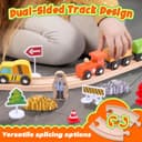 Thumbnail 4 de Wooden Train Set 102-Piece Expandable Track 🚂