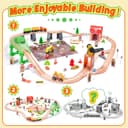 Thumbnail 6 de Wooden Train Set 102-Piece Expandable Track 🚂