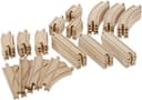Thumbnail 6 de Wooden Train Track 52-Piece Set 18ft expansion 🚂