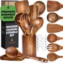 Thumbnail principal de Wooden Utensil Set 8 Pcs teak kitchen utensils 🍽️