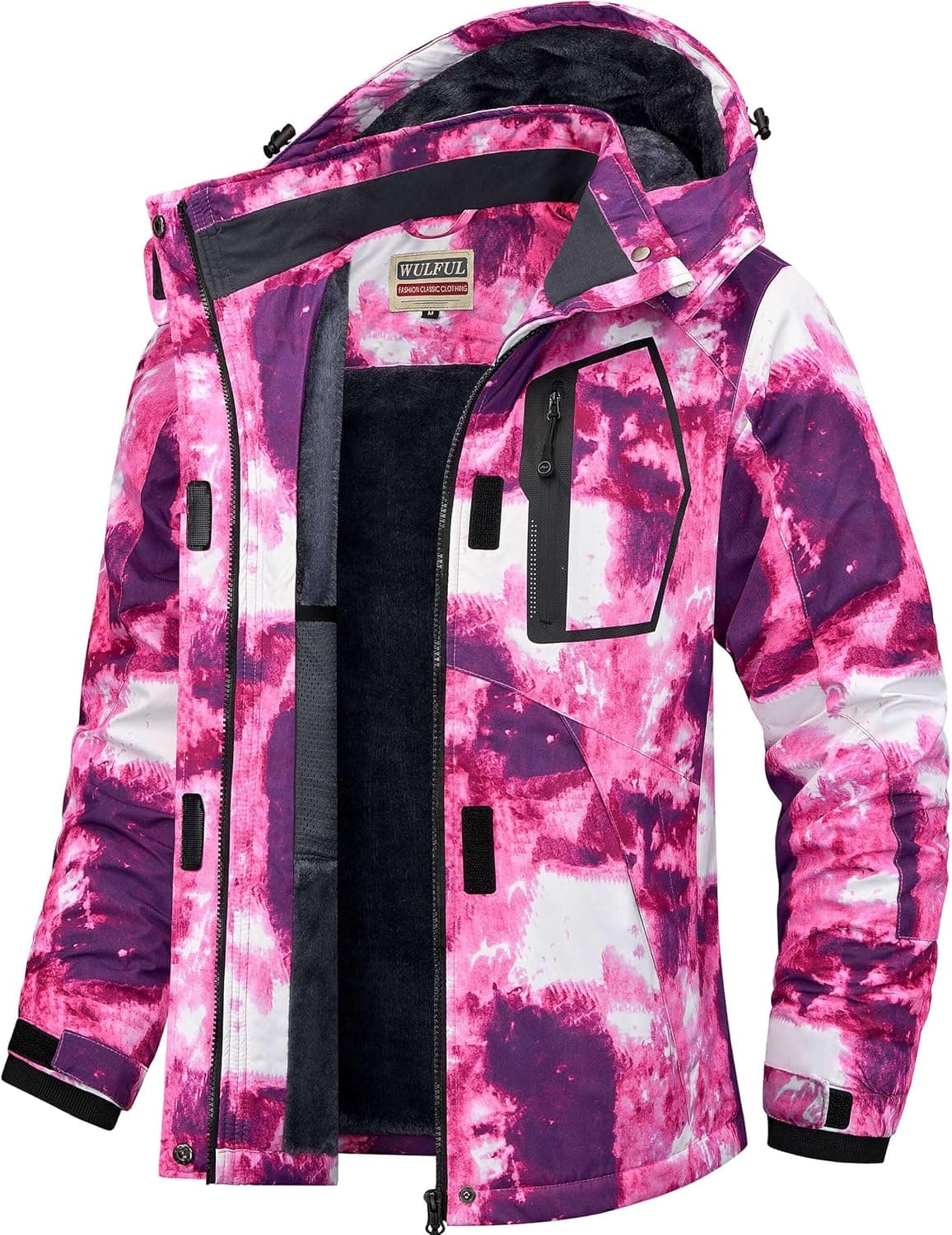 WULFUL Women's Waterproof Ski Jacket, Fleece Lined 🎿