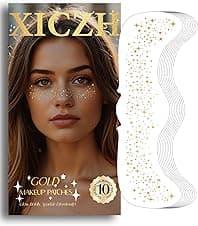 XICZH Gold Face Glitter Stickers, 10 pcs ⚡
