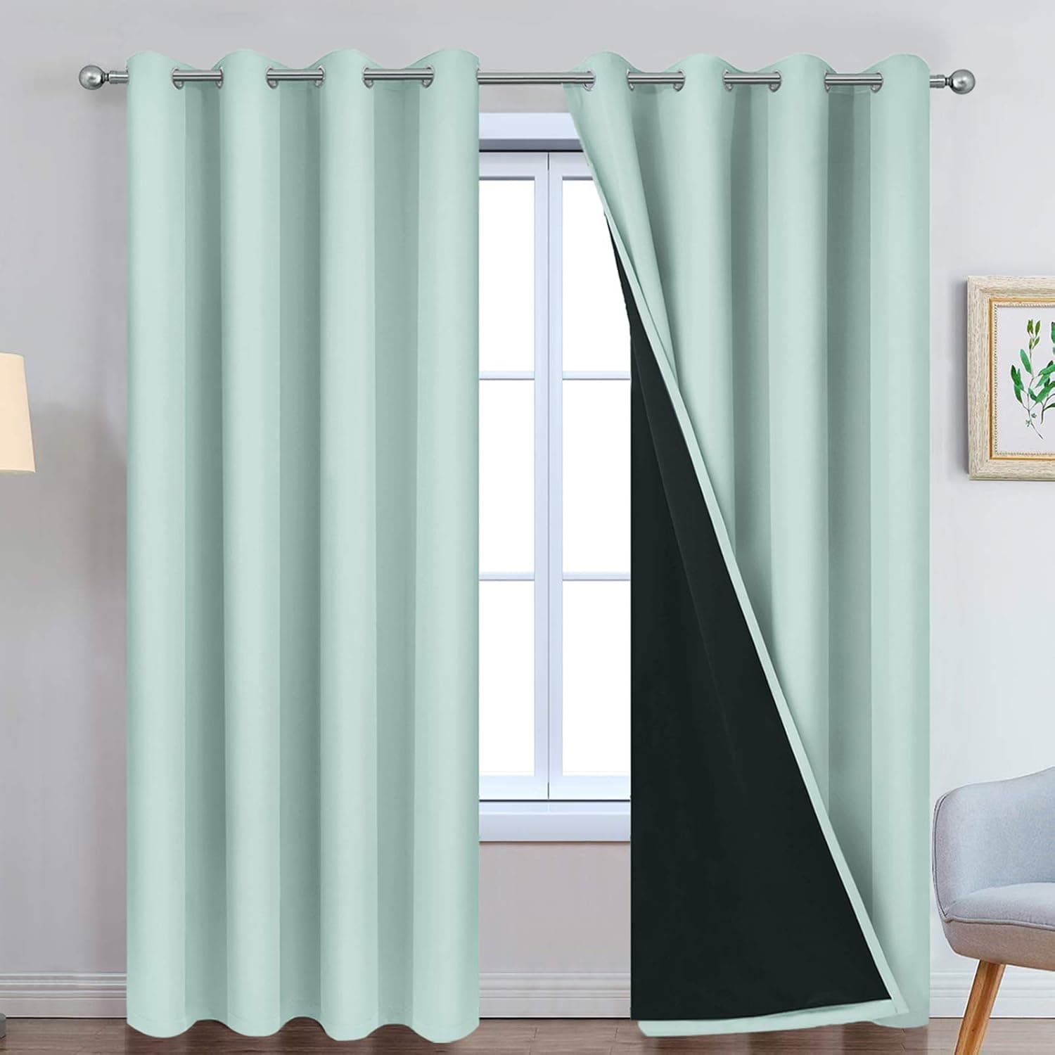 Yakamok 100% Blackout Curtains 52x84, Aqua 🪟