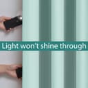 Thumbnail 2 de Yakamok 100% Blackout Curtains 52x84, Aqua 🪟