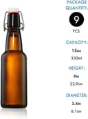 Thumbnail 6 de YEBODA 12 oz Amber Beer Bottles with Flip Caps 🍺