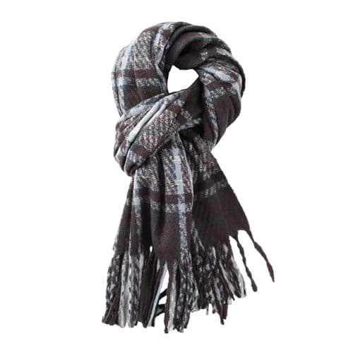 Yekblossom Winter Scarf Oversized Plaid Wrap 🧣