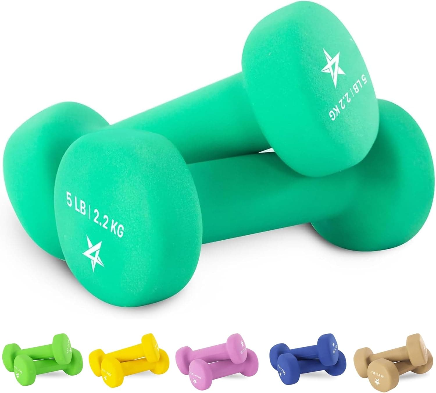 Yes4All Neoprene Dumbbell Set 2 lb 🎽