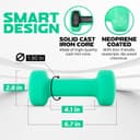 Thumbnail 1 de Yes4All Neoprene Dumbbell Set 2 lb 🎽