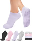Thumbnail principal de YeuG Pilates Socks Non-Slip Grip, 6 Pairs 🧦