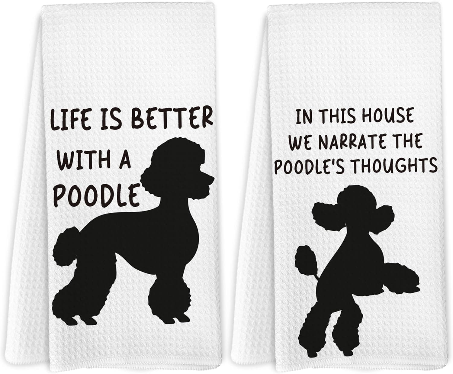 Yorhifa Poodle Gifts Kitchen Towels Set of 2 🧼