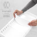 Thumbnail 2 de YouCopia StoraLid Food Container Lid Organizer, Expandable with Tall Dividers, White 📦