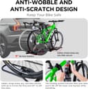 Thumbnail 3 de Young 200 lbs Hitch Mounted 2-Bike Rack 🚲