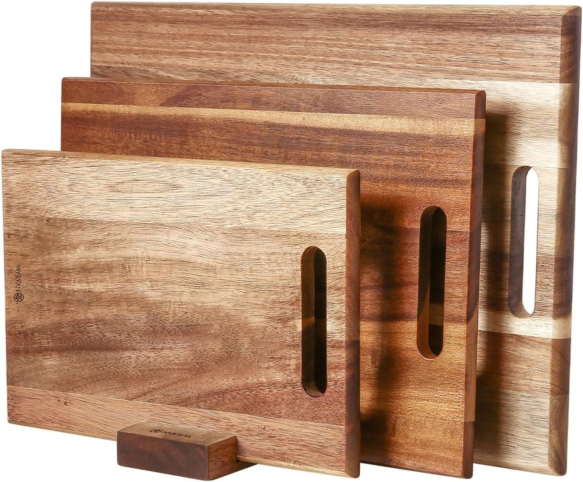 YUSOTAN 3-Piece Acacia Wood Cutting Boards 🍽️