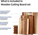 Thumbnail 1 de YUSOTAN 3-Piece Acacia Wood Cutting Boards 🍽️