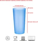 Thumbnail 1 de ZAINCA 26 oz Plastic Drinking Glasses set of 12 🥤