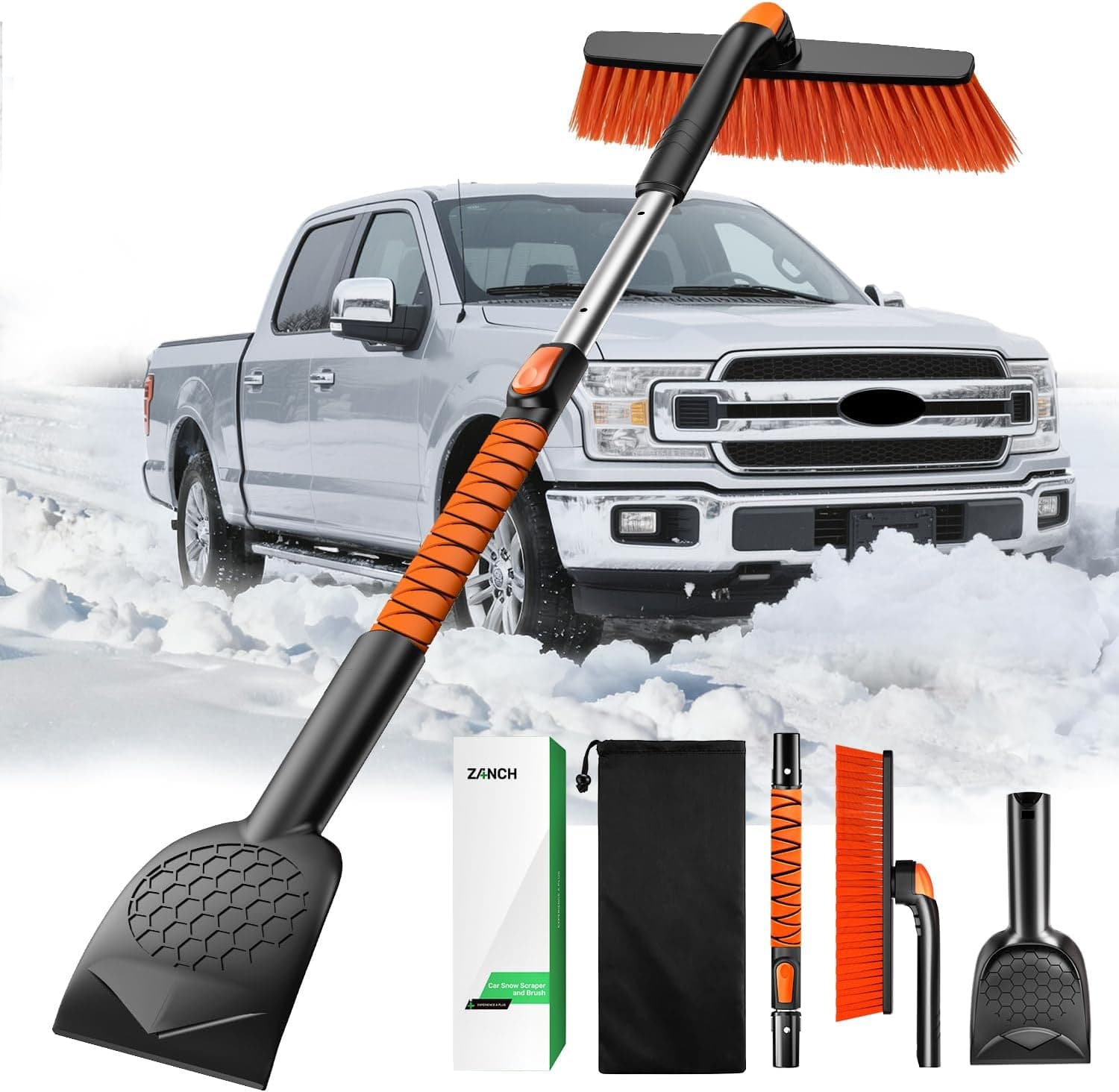 Zanch 2025 Extendable Snow Brush 45" 🚗