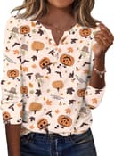 Thumbnail 2 de Zeagoo V-Neck Long Sleeve Shirt for Women 👚