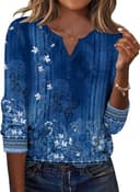 Thumbnail 3 de Zeagoo V-Neck Long Sleeve Shirt for Women 👚