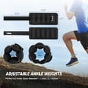 Thumbnail 1 de ZELUS Adjustable Ankle Weights 10 lb 🏋️♀️