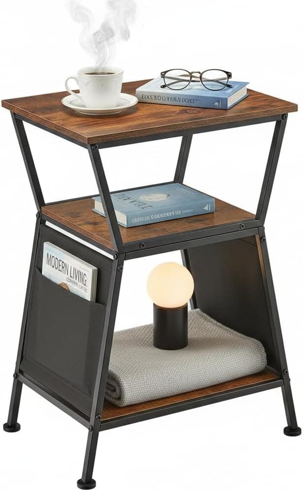 ZEXVIDA Multi-Functional Charging Side Table 24" 🪑