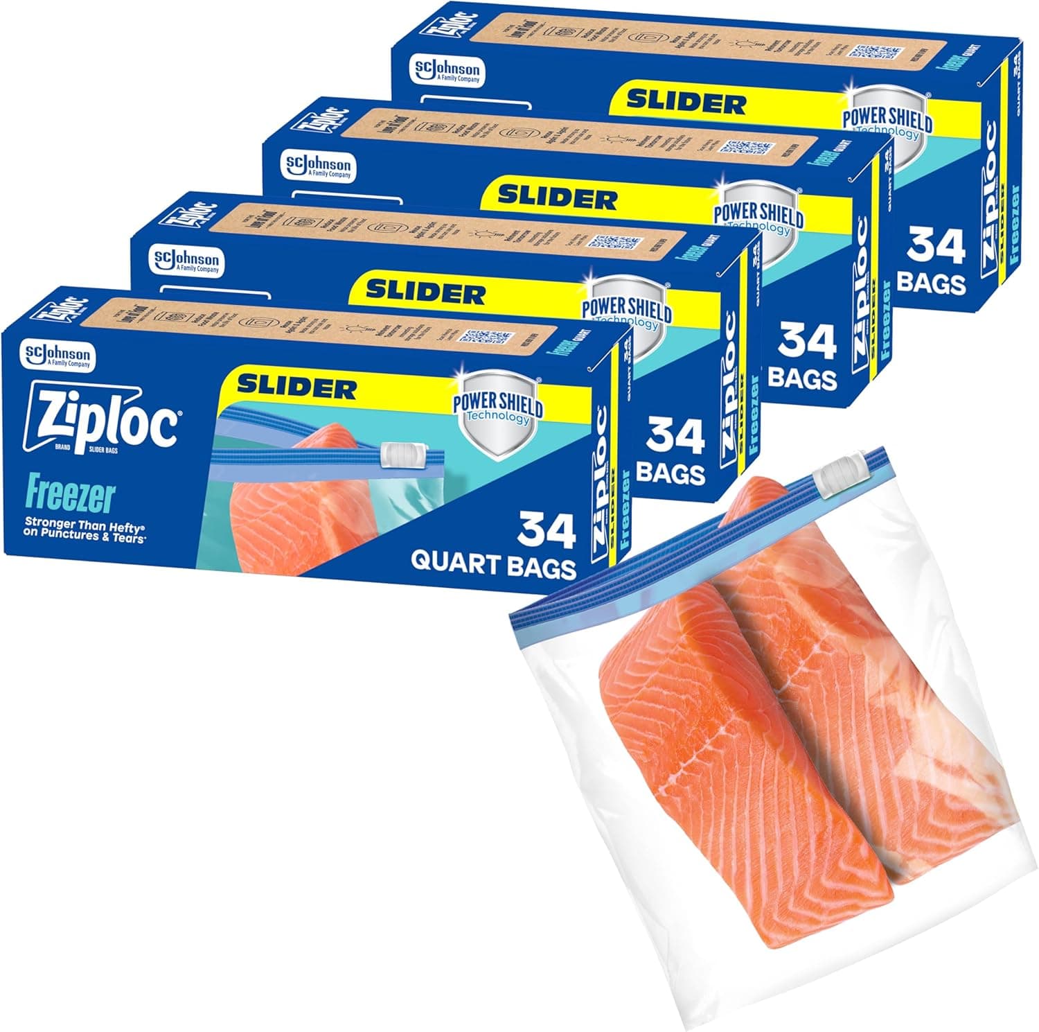 Ziploc Quart Slider Freezer Bags 136ct 🧴