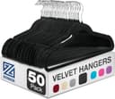 Thumbnail principal de ZOBER Black Velvet Hangers, 50-Pack ⚙️