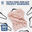 Thumbnail 1 de ZOBER Black Velvet Hangers, 50-Pack ⚙️