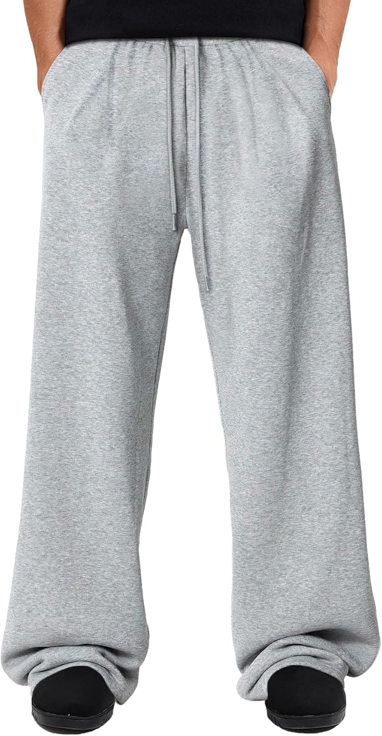 ZUGJAM Men's Baggy Sweatpants Wide Leg lounge pants with pockets 🩳