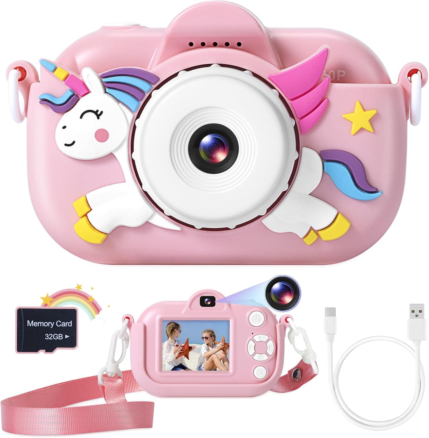 ZUODUN Kids Camera 1080P with 32GB SD Card 📷