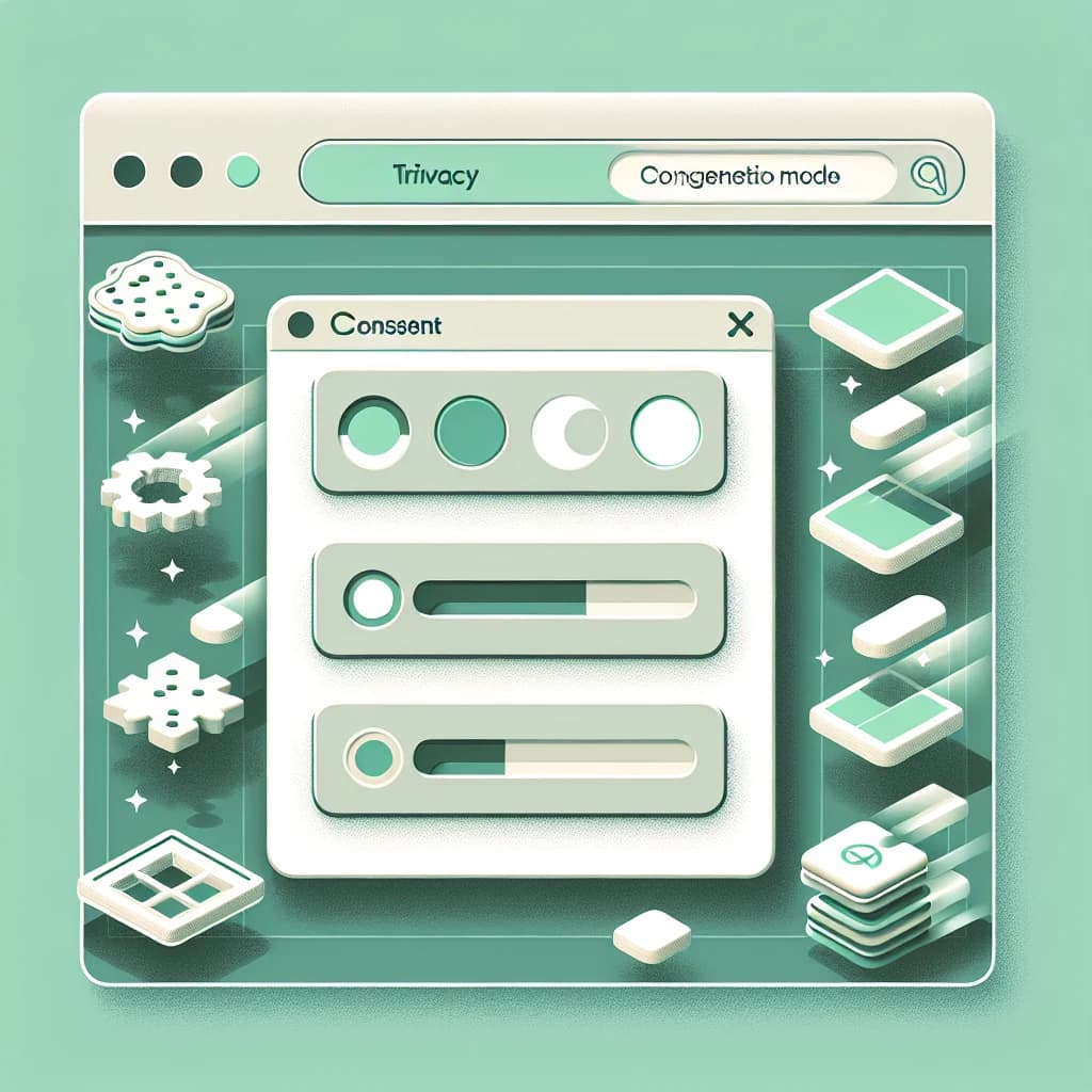 Ilustración de navegación privada y cookies