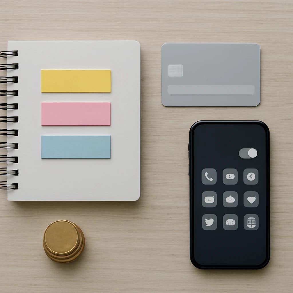 Ilustración de hoja de control de gastos