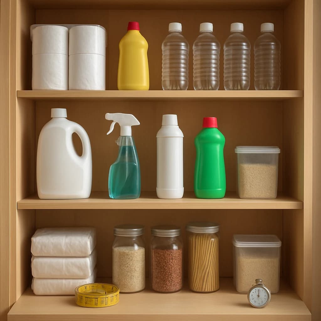 ilustración de estantería con stock razonable