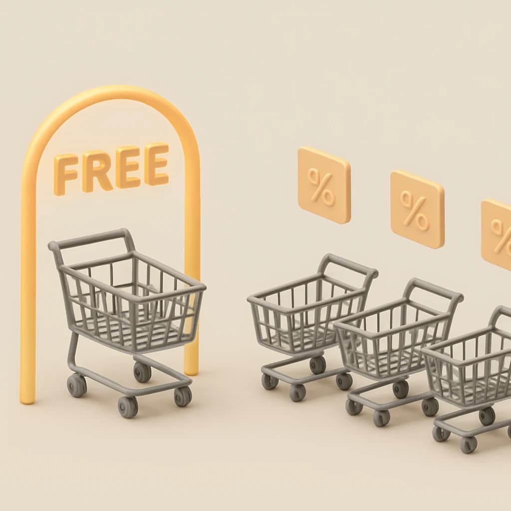 Comparativa de cestas: agrupada vs. dividida por cupones por pedido