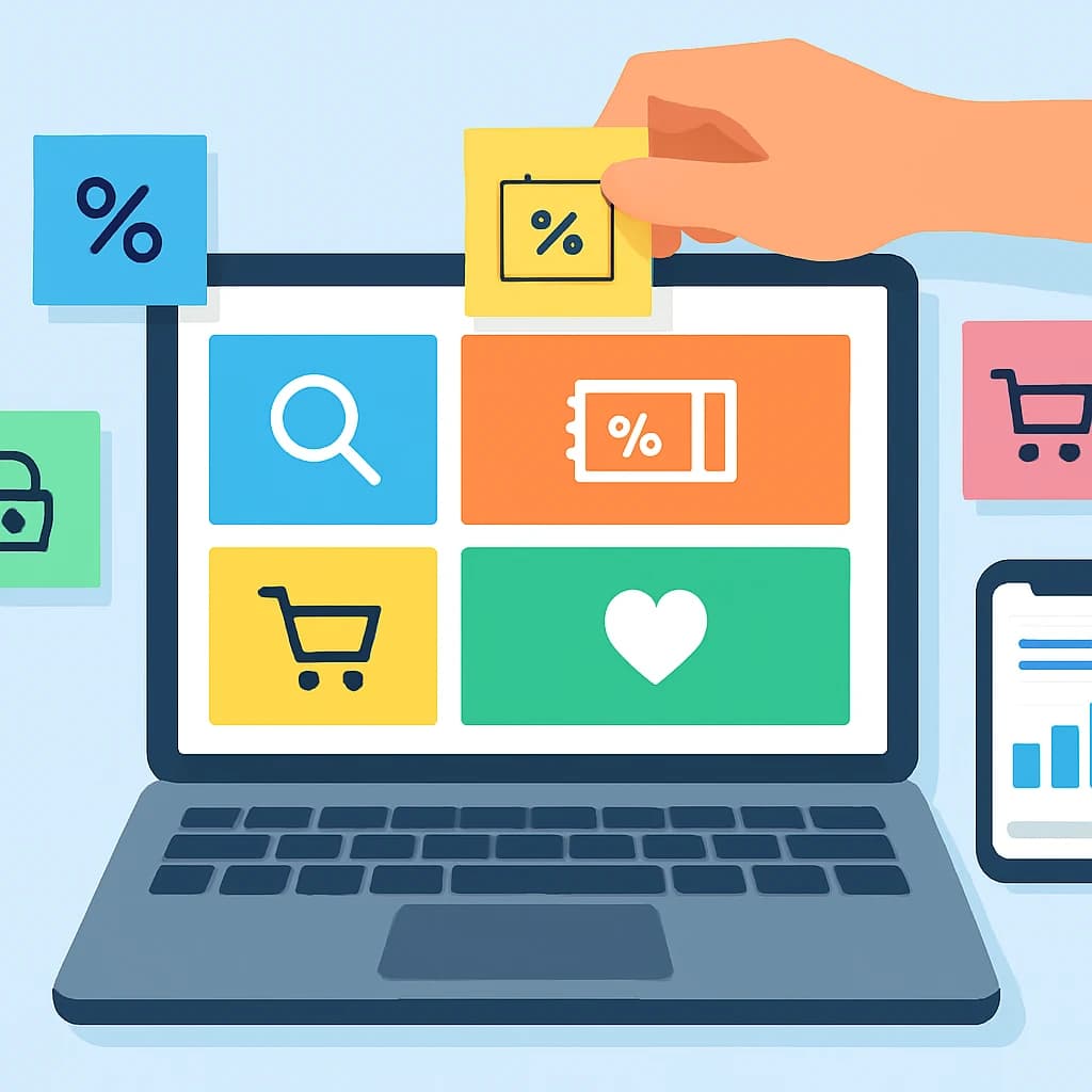 Persona organizando reglas y recursos de ahorro en su portátil