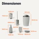 Thumbnail 4 de Amazon Basics Badezimmerzubehör-Set: Zahnbürstenhalter, Seifenspender, Seifenschale, Becher, Mülleimer, Toilettenbürste ⌚