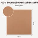 Thumbnail 6 de Bearmoss Moltontücher 60×60 cm, 4er Pack 🧸