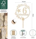 Thumbnail 1 de Cake Topper 6. Geburtstag Holz mit LED Lichterkette ⌚🎂